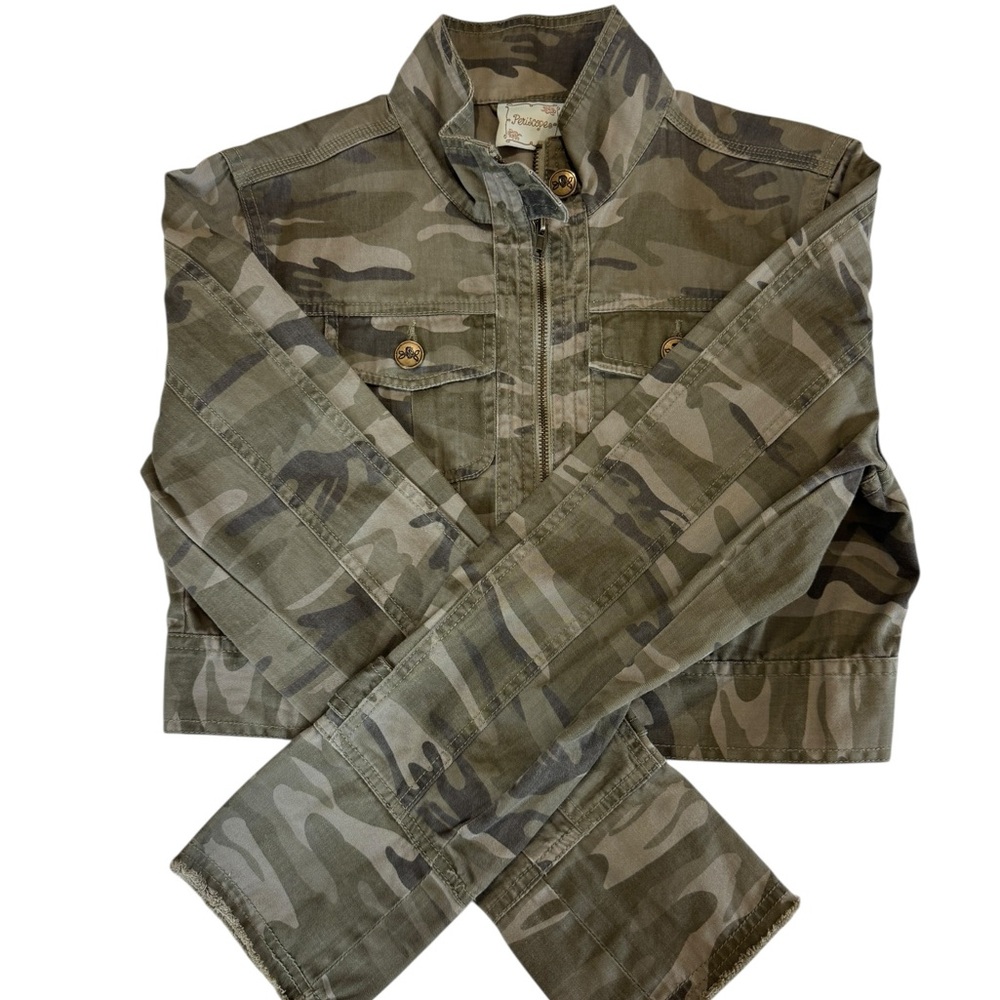 Periscope Utility Jacket Girls Large Military Style camouflage Cotton Jacket